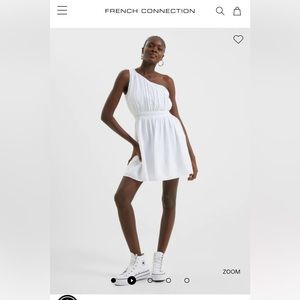 French Connection One Shoulder Linen Dress